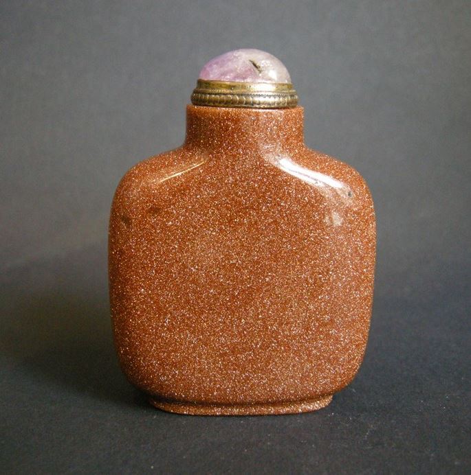 Glass Snuff Bottle imitating Aventurine stone | MasterArt